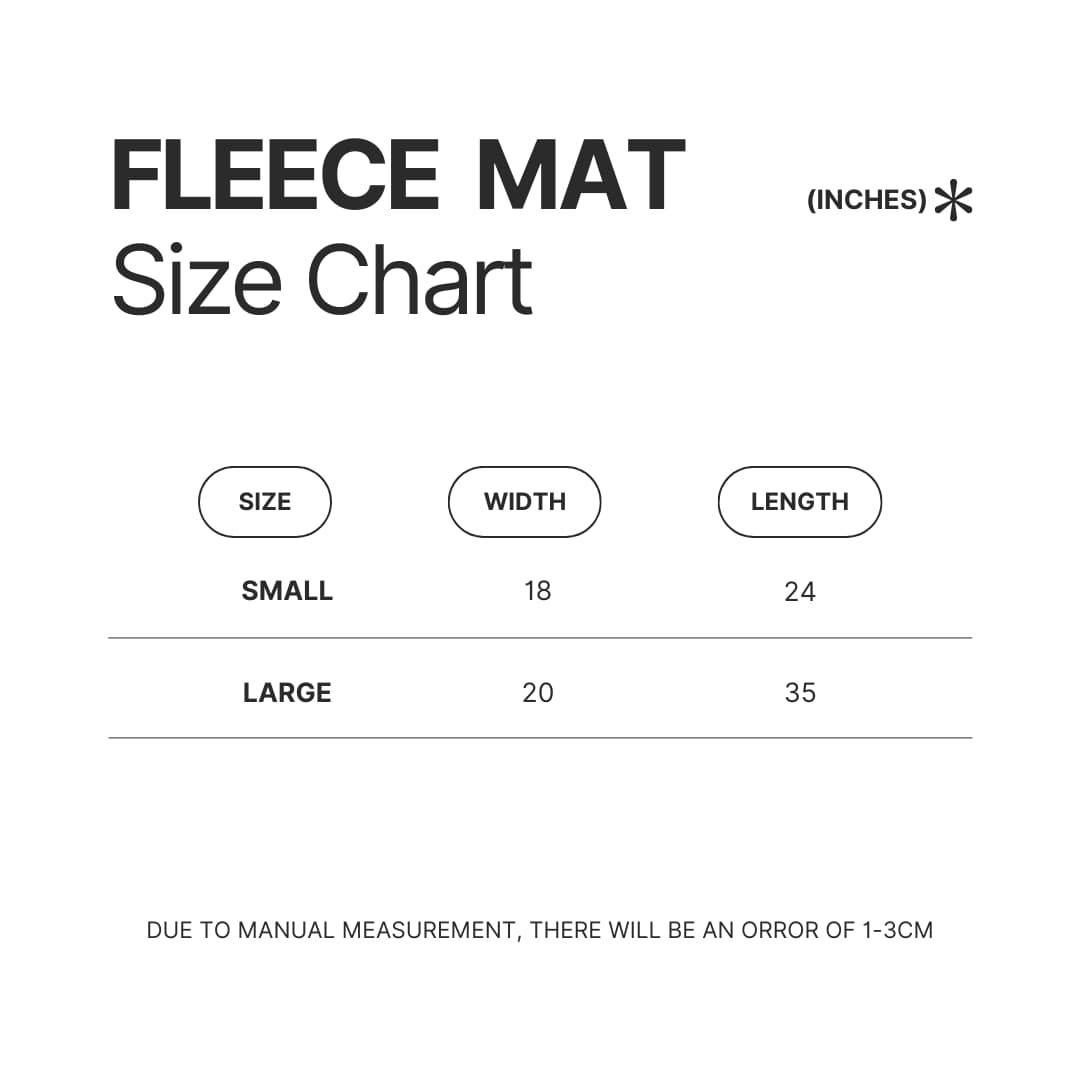 Fleece Mat Size Chart - My Favorite Murder Merch