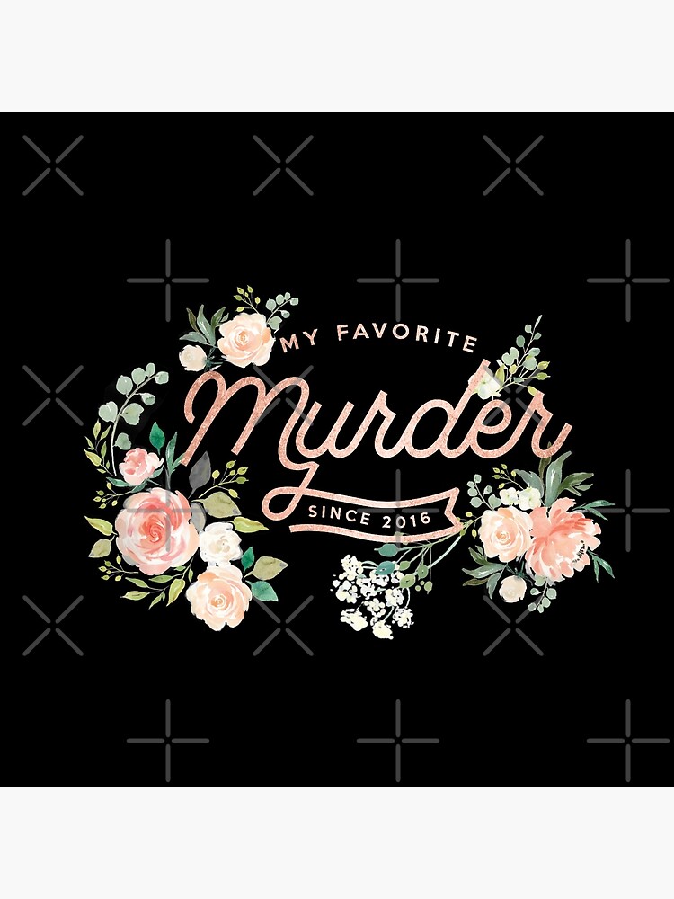 Rose Gold Floral My Favorite Murder Tapestry - Image 2