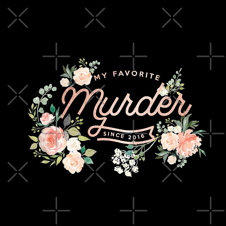 Rose Gold Floral My Favorite Murder Tote Bag - Image 2