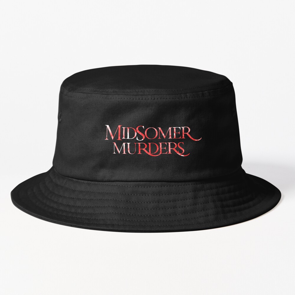 Midsomer Logo Blood Red On Black Bucket Hat