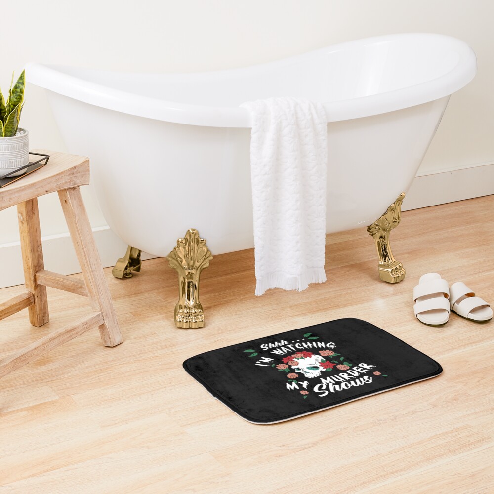 My Favorite Murder Shows Funny True Crime Bath Mat - Image 2