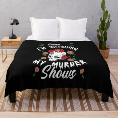 My Favorite Murder Shows Funny True Crime Throw Blanket