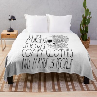My Favorite Murder I Like Murder Shows Comfy Throw Blanket