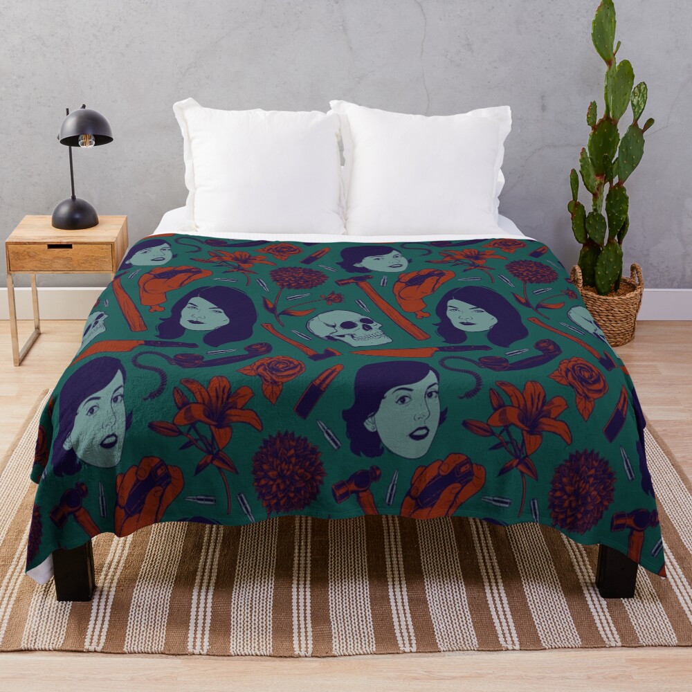 My Favorite Murder Vintage Color True Crime Throw Blanket