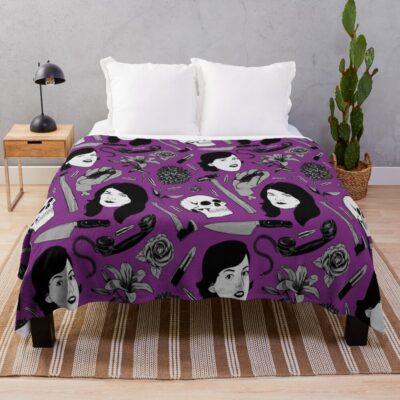 My Favorite Murder True Crime Color Pattern Throw Blanket