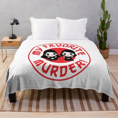 My Favorite Murder Chibi Style Throw Blanket