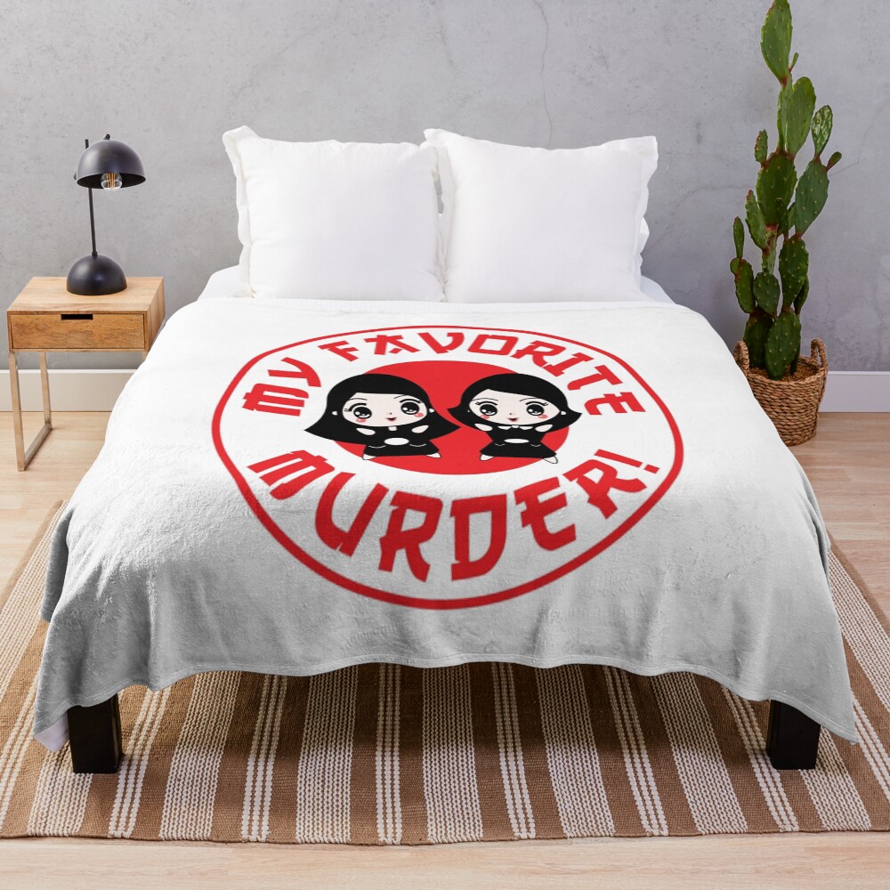 My Favorite Murder Chibi Style Throw Blanket