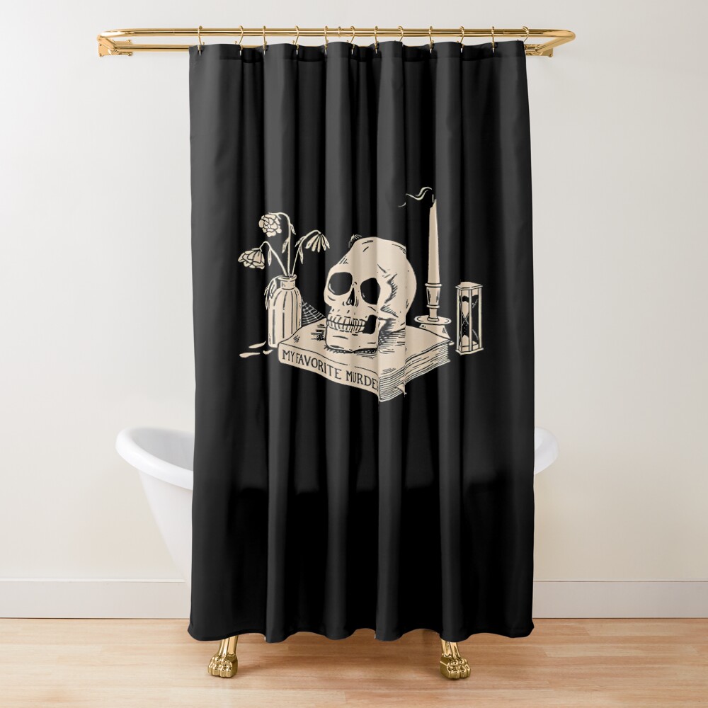 Hot Design My Favorite Murder Retro Shower Curtain
