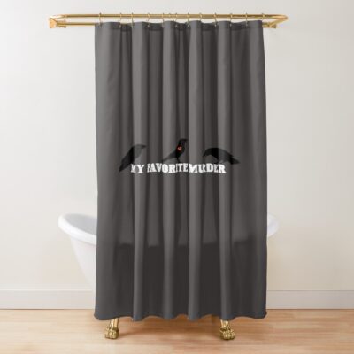 Hot Postcard My Favorite Murder Vintage Shower Curtain