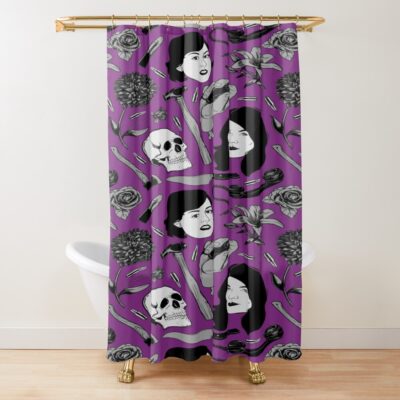 My Favorite Murder True Crime Color Pattern Shower Curtain