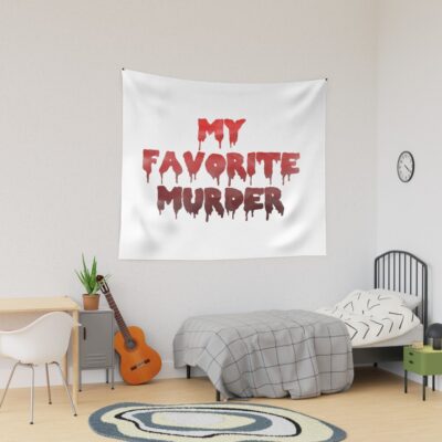 Hot My Favorite Murder Mfm Drippy Logo Tapestry