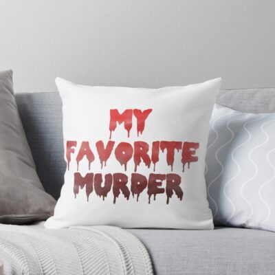 Hot My Favorite Murder Mfm Drippy Logo Throw Pillow