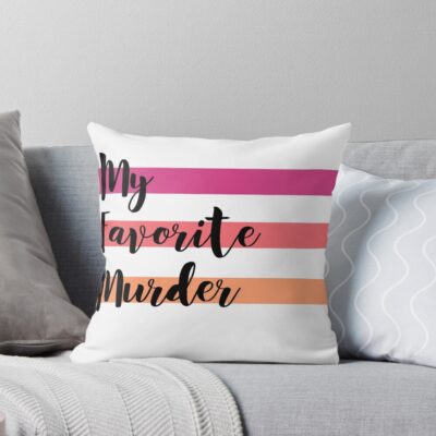 Hot My Favorite Murder Logo Design Throw Pillow