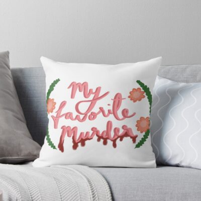My Favorite Murder Fan Illustration Throw Pillow