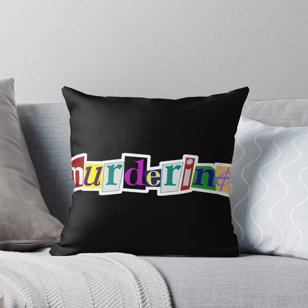 My Favorite Murder Postcard Murderino Throw Pillow